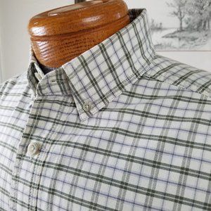 Nice Woolrich Forest Green Plaid Shirt